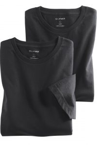 OLYMP T-shirt o-neck czarny/ 07001268 modern fit (2 szt.)