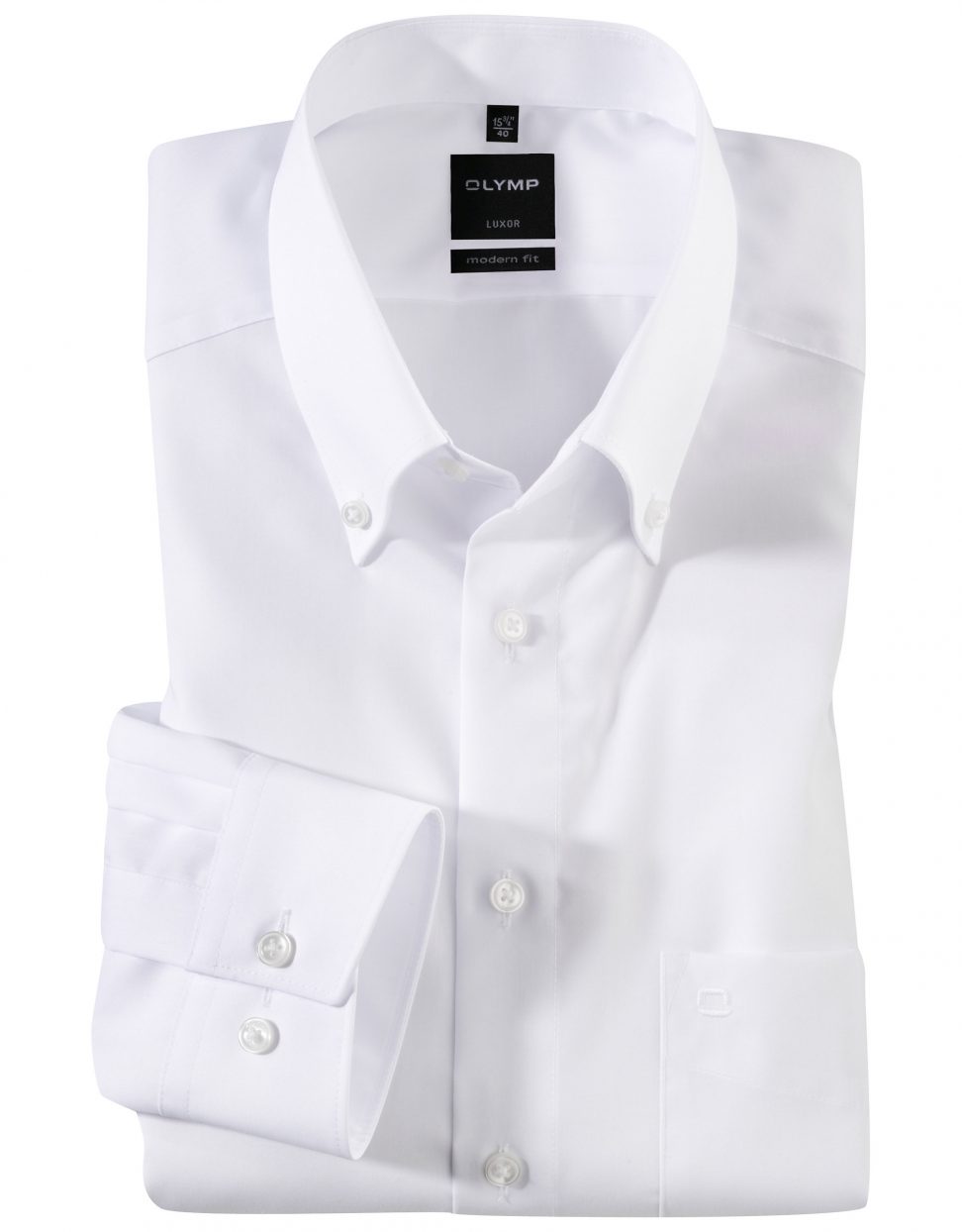 Koszula OLYMP Luxor modern fit / biała / Button-down / 03036400