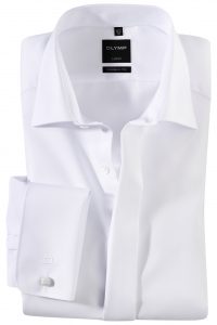 Koszula OLYMP Luxor modern fit / biała / mankiety na spinki /New Kent / 03946500