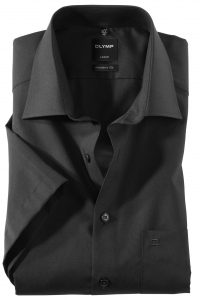 Koszula OLYMP Luxor, modern fit, krótki rękaw,czarna/skw 03001268