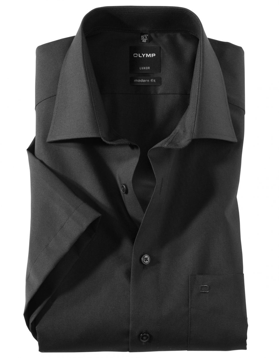 Koszula OLYMP Luxor, modern fit, krótki rękaw,czarna/ 03001268