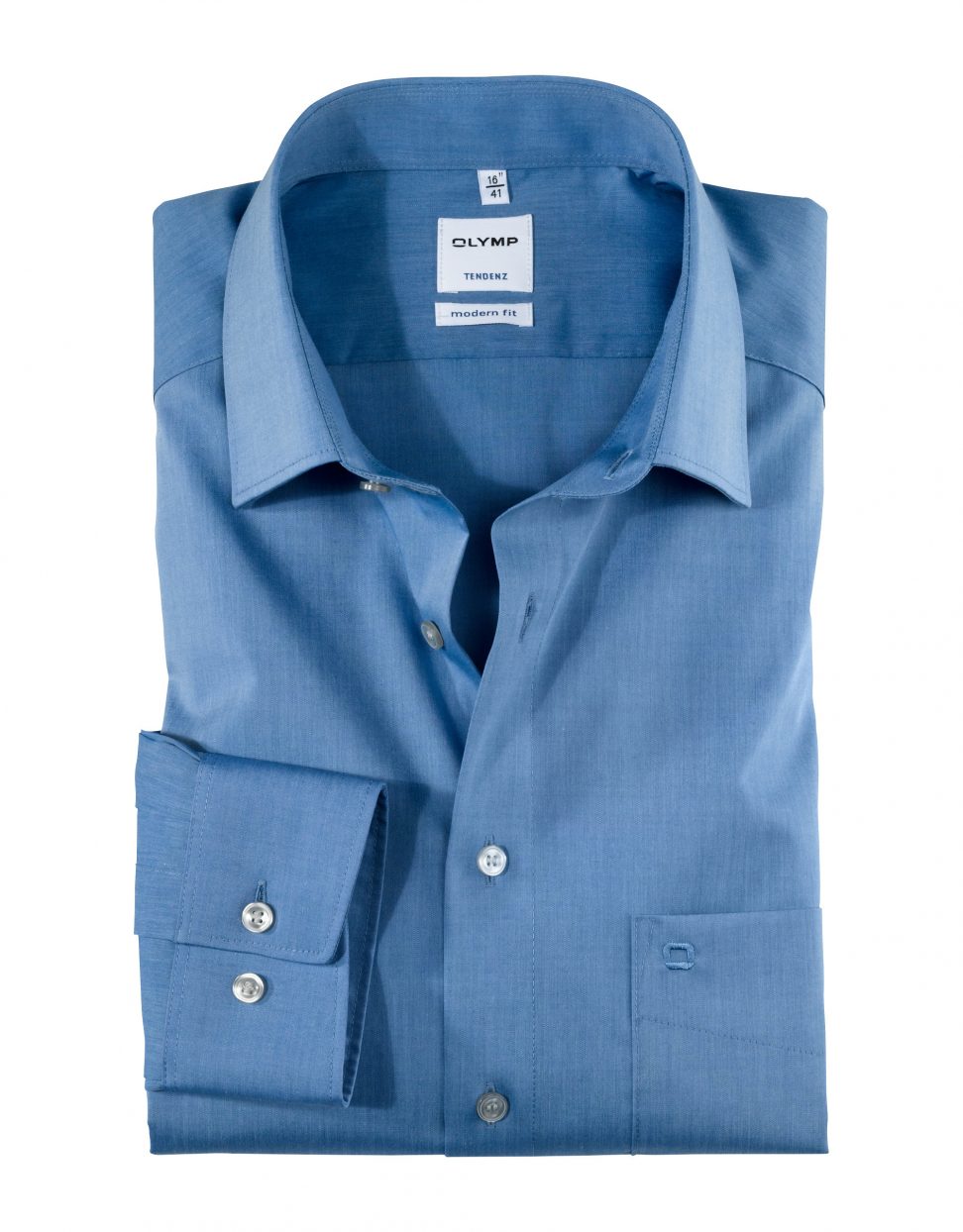 Koszula OLYMP Tendenz, modern fit, niebieska/ New Kent / 07406415