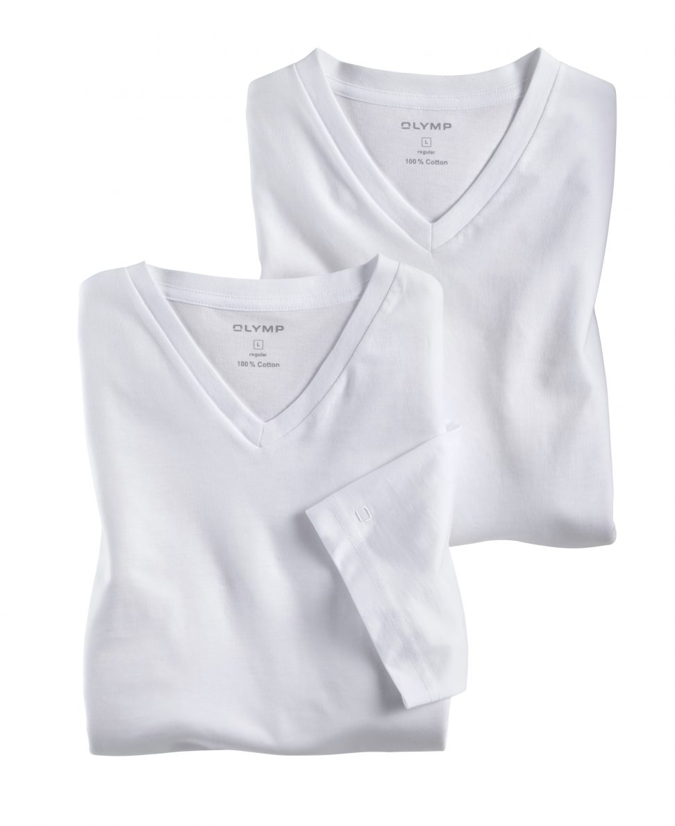OLYMP T-shirt biały/ 07011200 modern fit (2szt.)