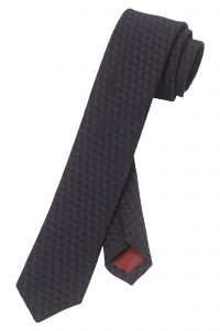 OLYMP krawat czarno-czerwony Jedwabny /1705/40/39 ( 5 cm )