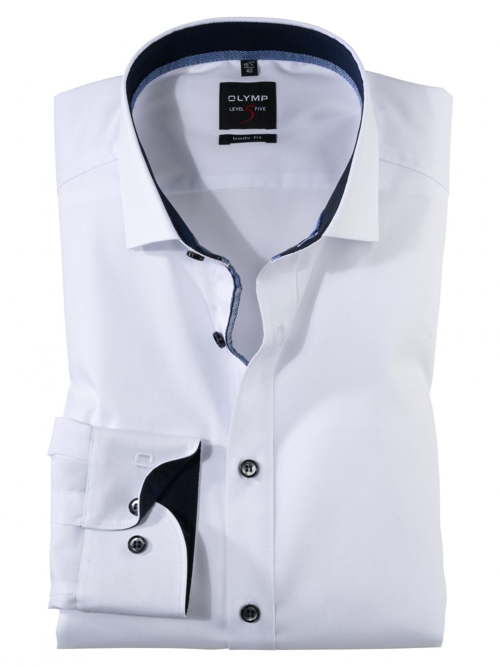 Koszula OLYMP Level Five body fit / biała /Royal Kent / 07676400 skw