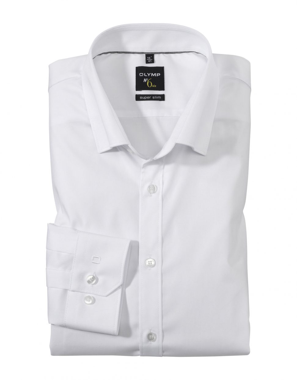Koszula OLYMP No. Six, super slim, biała / Under button-down / 04366400