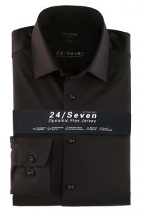 Koszula OLYMP Luxor 24/Seven modern fit, Business shirt, Czarna /New Kent/ 12026468