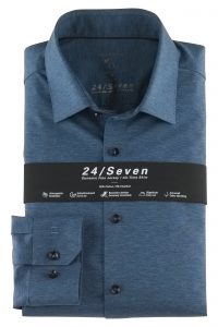Koszula OLYMP No. Six 24/Seven super slim / smoke blue  / Urban Kent / 25037413
