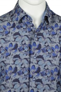 Koszula Eden Valley / regular fit / 215430/35R skw / niebieskie kwiaty