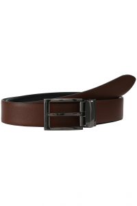 LLOYD Men's Belts Pasek Skórzany dwustronny 813/56-czarny/brązowy 3,5 cm