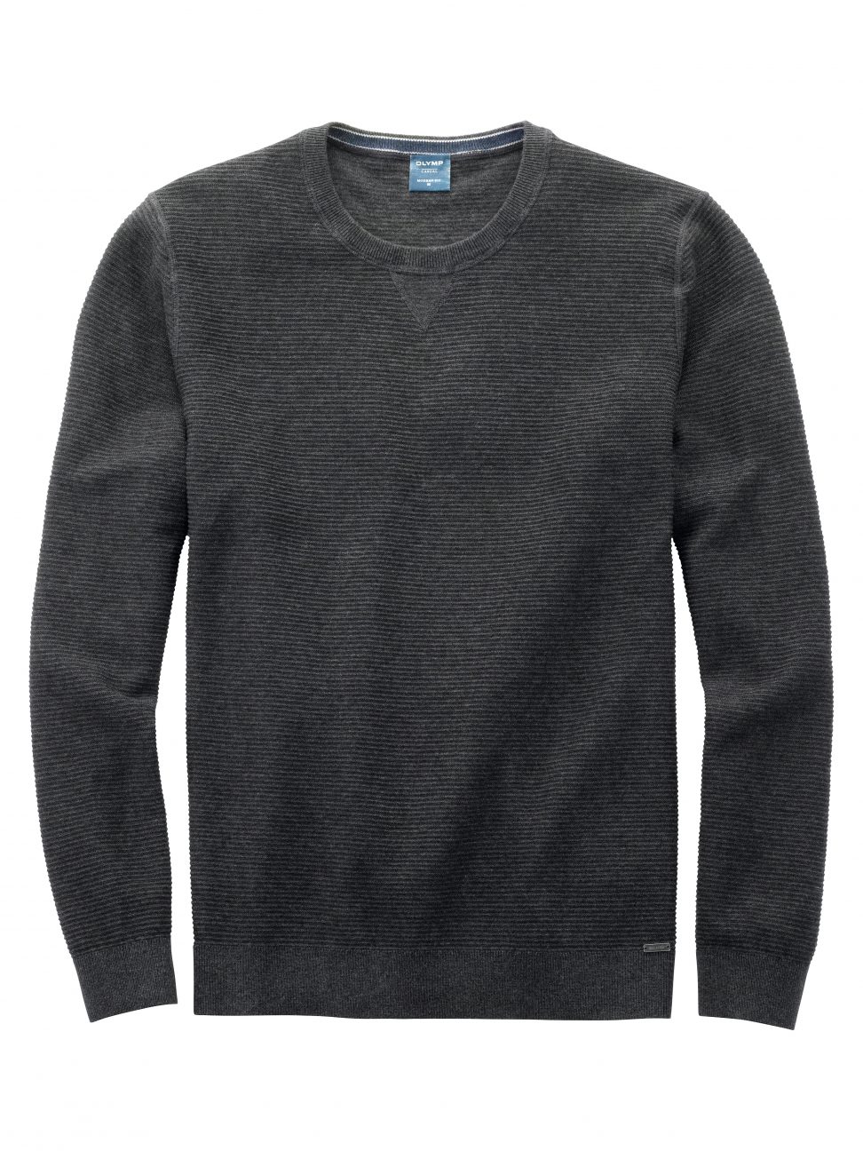 Olymp Sweter modern fit / Anthracite / Pullover crew neck / 53018567