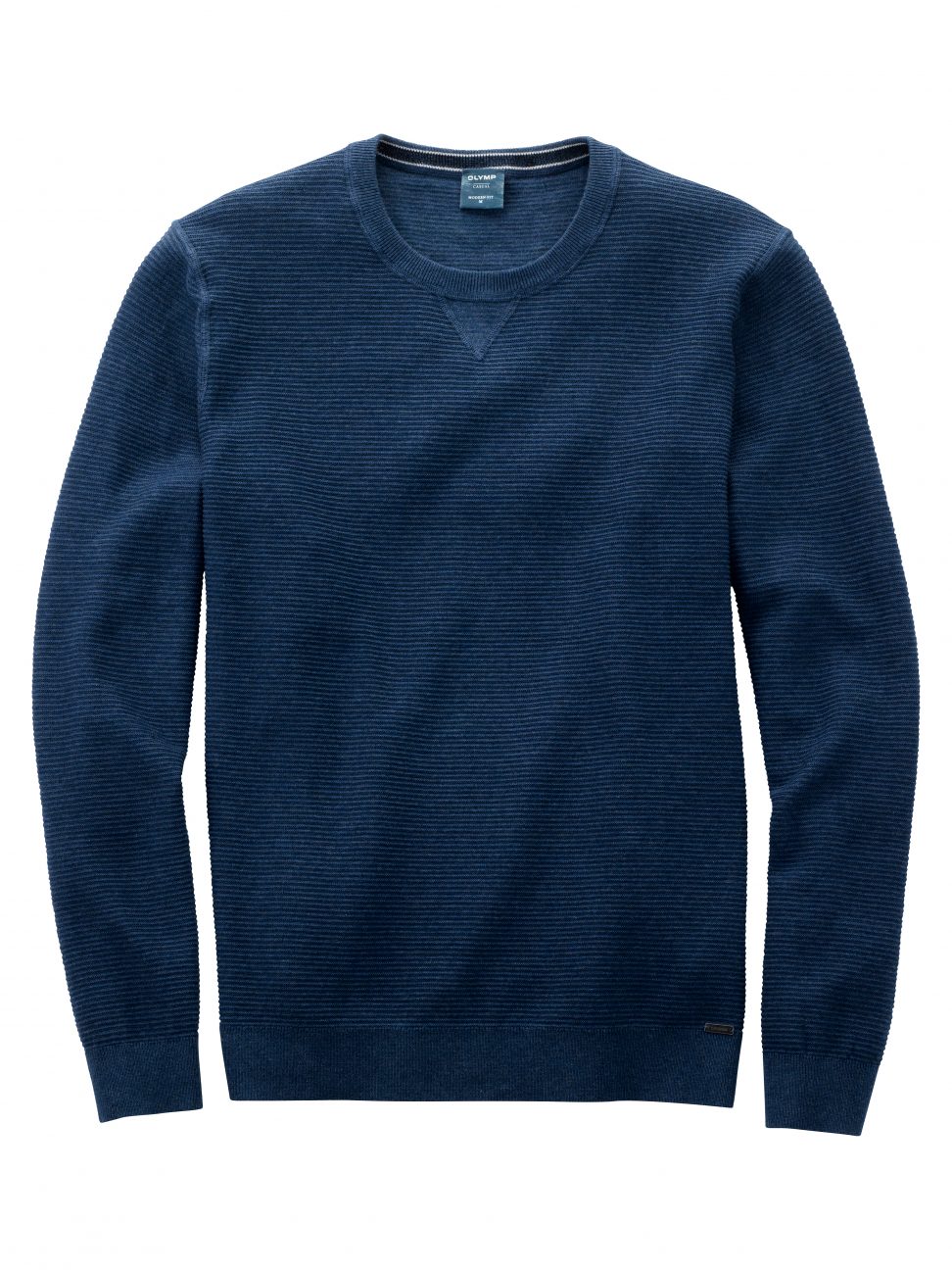 Olymp Sweter modern fit / Indygo / Pullover crew neck / 53018515