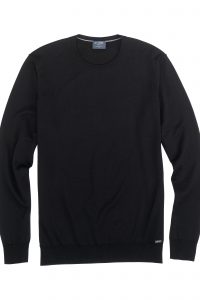 Olymp Sweter O-neck  Modern Fit/ Black / Pullover crew neck / 01501168