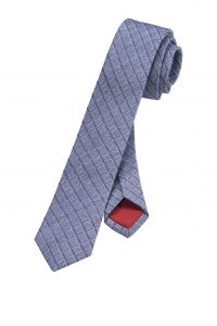 OLYMP krawat super slim niebieski w kratkę 17393018 5cm