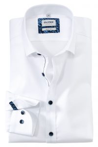 Koszula OLYMP Level Five body fit / biała /  Kent / 20902400 skw