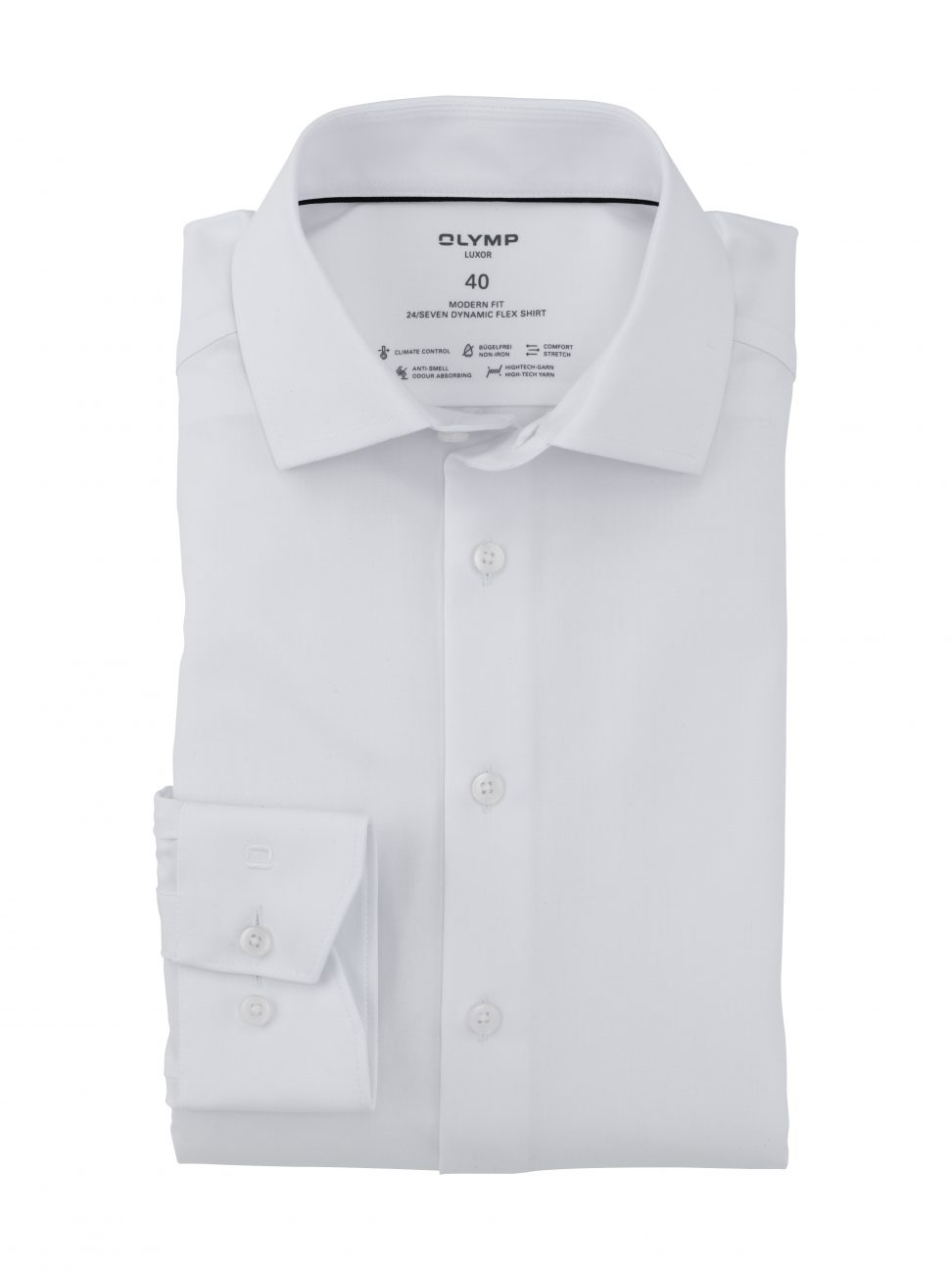 Koszula OLYMP Luxor 24/Seven modern fit,  biała / Global Kent /  12302400