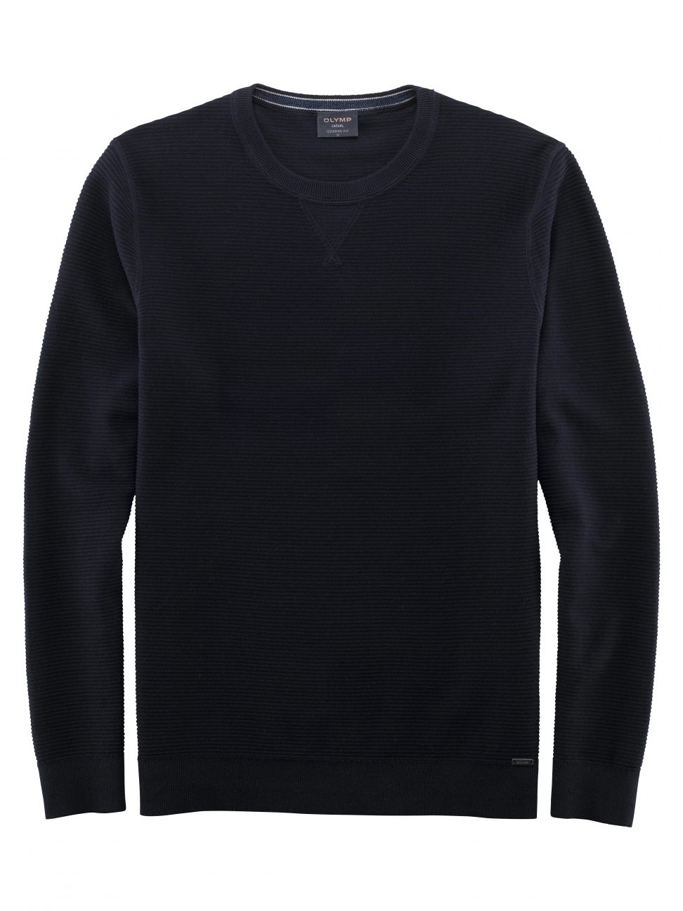 Olymp Sweter modern fit / Marine / Pullover crew neck / 53018518