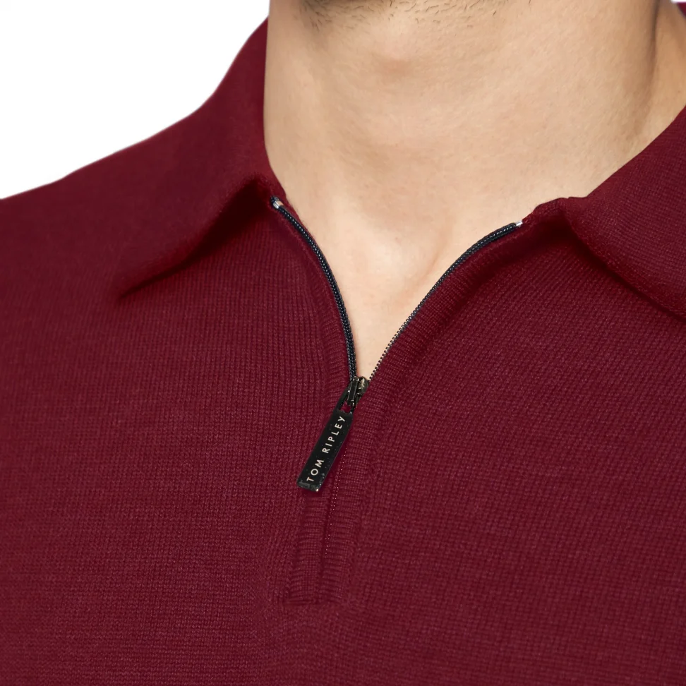 Tom Ripley Polo Pullover STEREO SYSTEM® T1041/ 359  barolo 100% Merinowolle extrafein