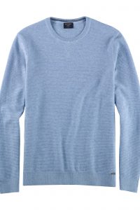 Olymp Sweter modern fit / Ice Blue / o-neck/ 53018577