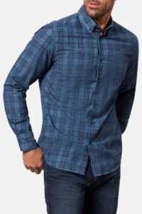 Koszula Pierre Cardin, modern fit / niebieska kratka /05896/000/27762-9051 sztruks