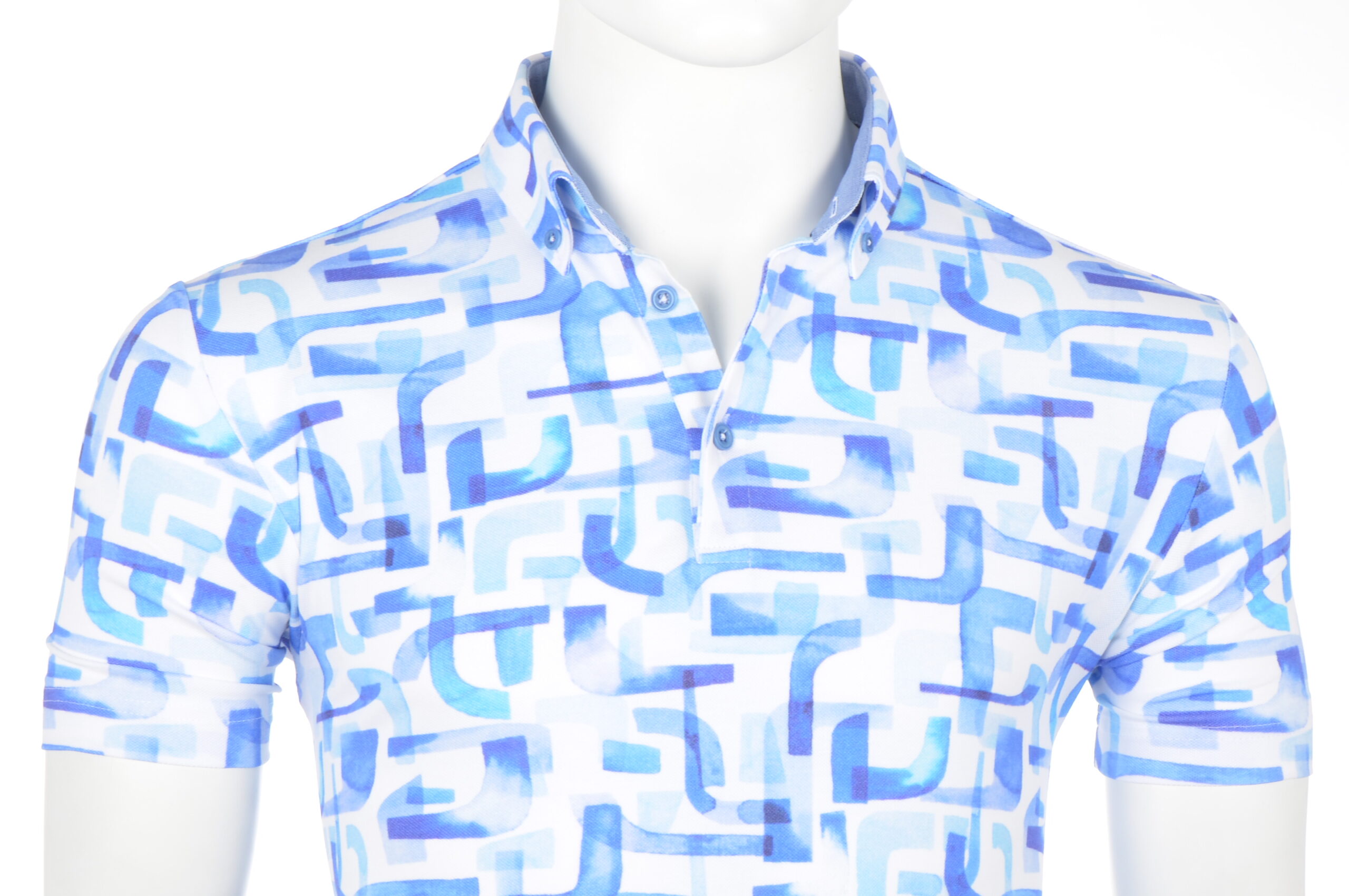 Polo shirt Eden Valley / regular fit 215782/36 biała w niebieskie wzory