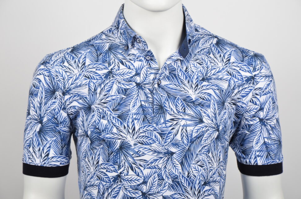 Polo shirt Eden Valley / modern fit 215265/35 niebieska dżungla