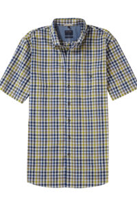 Koszula OLYMP Casual modern fit / Oliwkowa kratka/ Button-down / 40003247 krótki rękaw