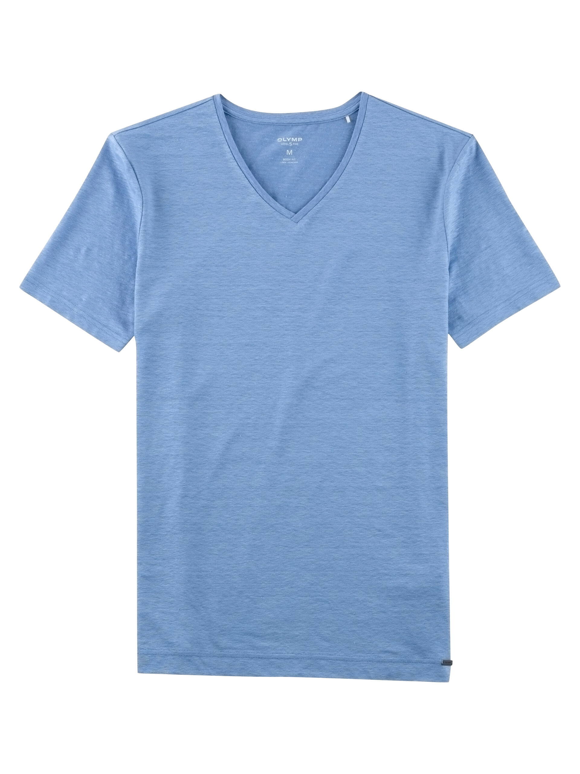 T-Shirt OLYMP Level Five Casual body fit / błękitny 56615212 len