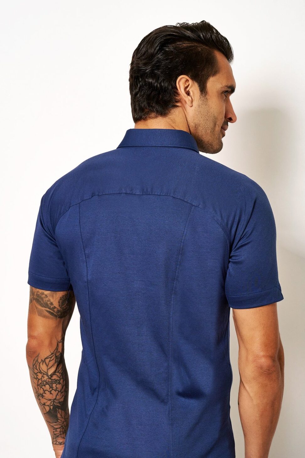 Koszula Desoto  Kent krótki rękaw 63032-3 534-intensywny niebieski