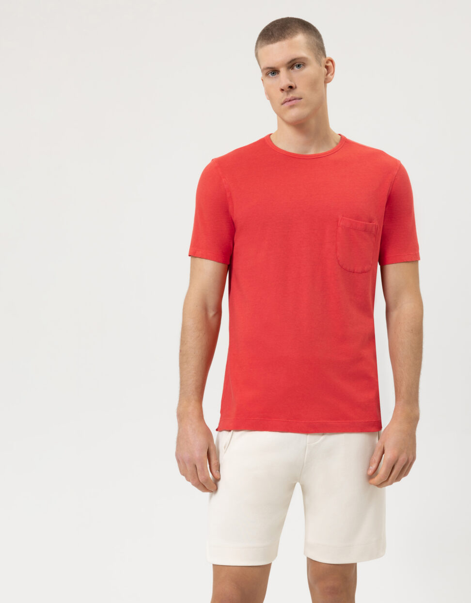 T-Shirt  OLYMP  modern fit z kieszonką / Czerwony 56153235