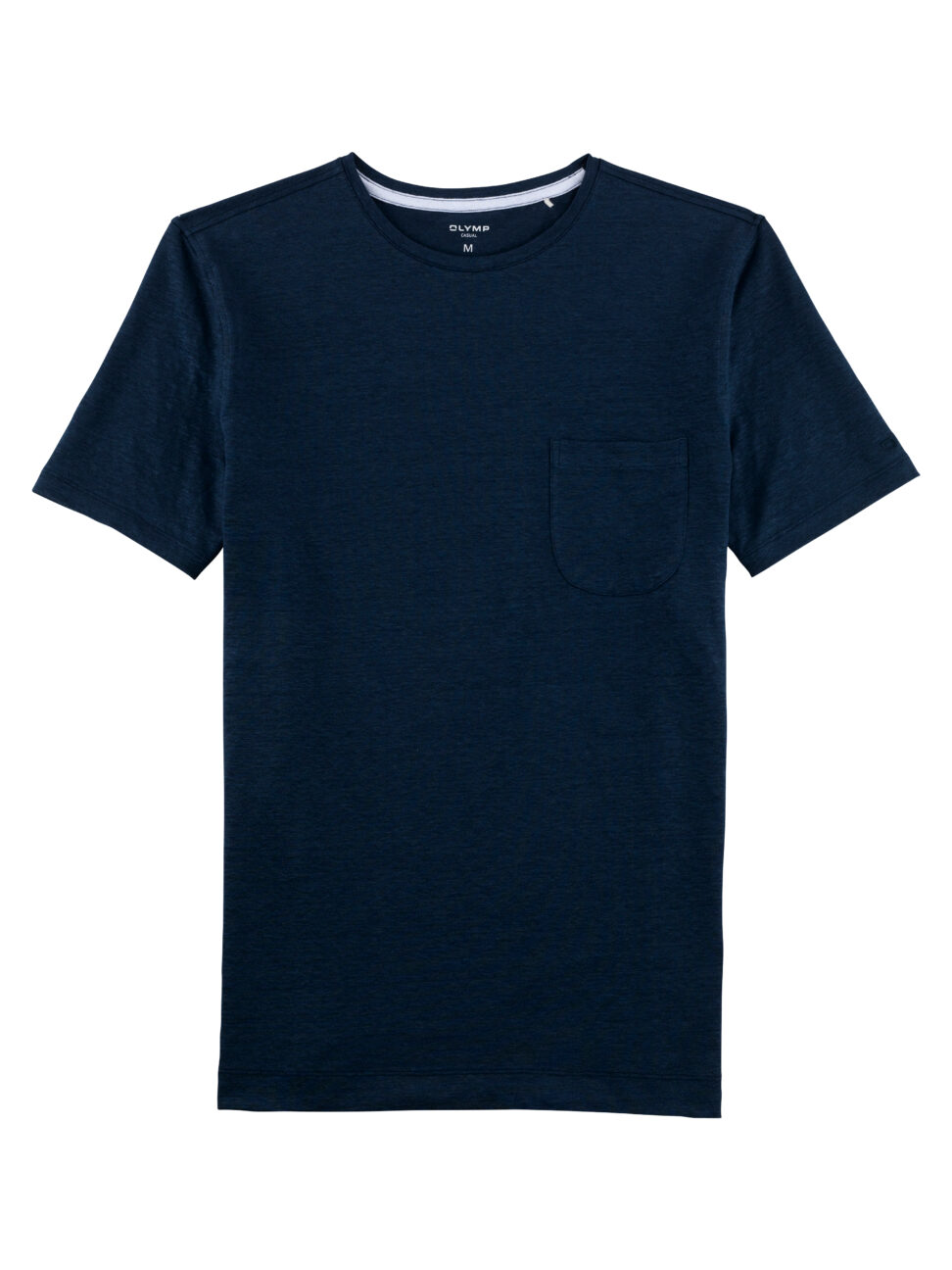 T-shirt OLYMP  modern fit / Granatowy len 56203213