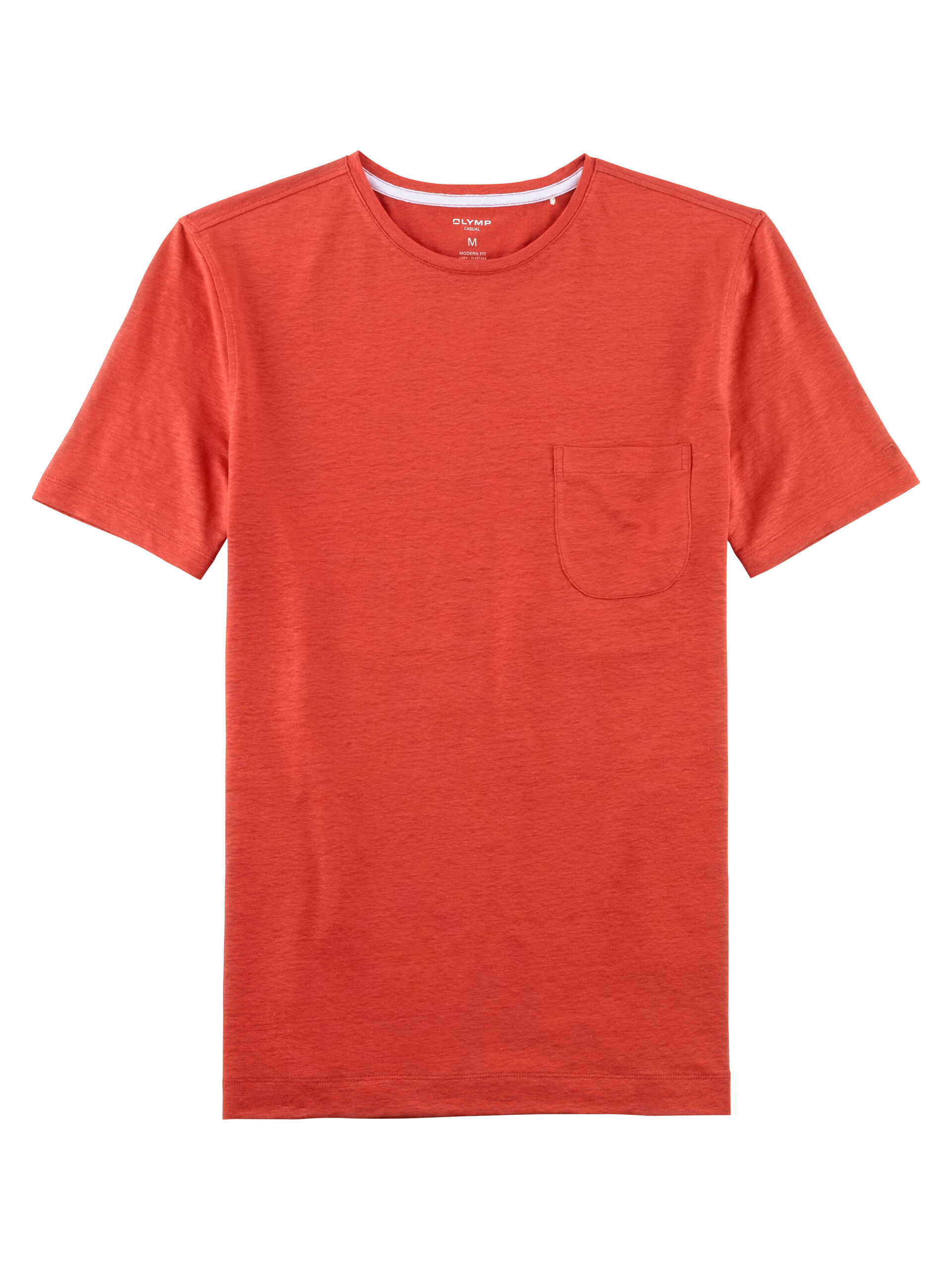 T-shirt OLYMP  modern fit / Czerwony len 56203233