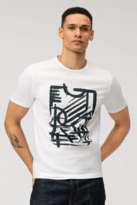 T-Shirt modern fit  OLYMP  Casual Biały 56443200