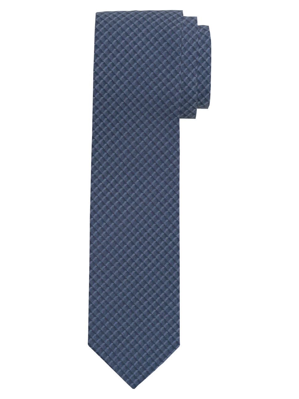 Krawat Jedwabny OLYMP niebieskie wzorki 17910017 Slim (6,5 cm)