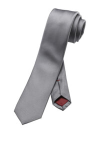 Krawat Jedwabny OLYMP Srebrny 76960061 Slim (6,5 cm)
