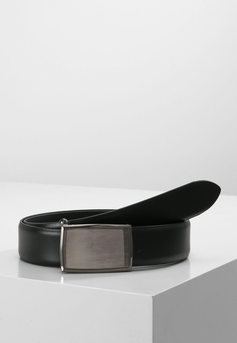 LLOYD Men's Belts Pasek Skórzany z automatyczną sprzączką 1658  skw-czarny 3,5 cm