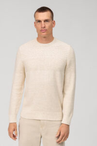 Sweter O-neck  Olymp Casual  / Biały  /53074501/ 100% bawełna