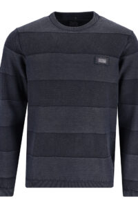 Sweter Hajo z okrągłym dekoltem o strukturalnej mieszance 27478/100 czarny