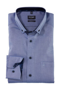 Koszula OLYMP Luxor modern fit / Przydymiony niebieski / Button-down / 12405413