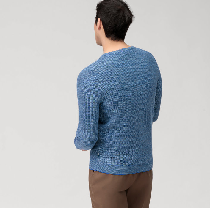Sweter O-neck  Olymp Casual  / Niebieski / 53054517 / 100% bawełna