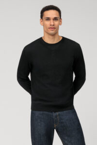 Sweter V-neck Olymp Casual Modern fit / Czarny / 01501068 / 100% Merino wool