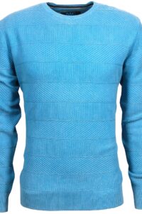 Sweter z okrągłym dekoltem Monte Carlo 241-91150   Błękitny