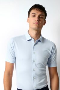 Koszula DESOTO Kent krótki rękaw 74532-3 051-jasnoniebieska