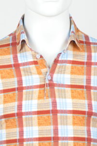 Polo shirt Eden Valley / modern fit 215920/94 pomarańczowa kratka