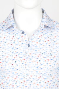 Polo shirt Eden Valley / modern fit 215921/10 biała w palmy