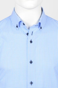 Koszula Eden Valley / Modern fit / 215992/31 Błękitna krateczka