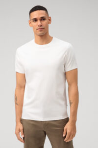 T-Shirt modern fit  OLYMP  Casual Biały 56035201