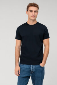 T-Shirt modern fit  OLYMP  Jersey granatowy / 56035218