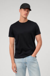 T-Shirt modern fit  OLYMP  Jersey czarny / 56035268